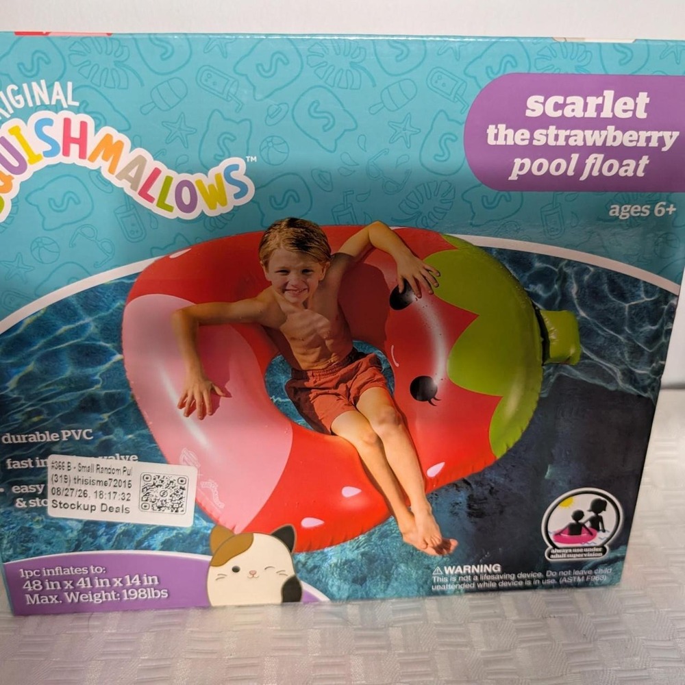 Squishmallows Scarlet the Strawberry Pool Float Brand new with tags